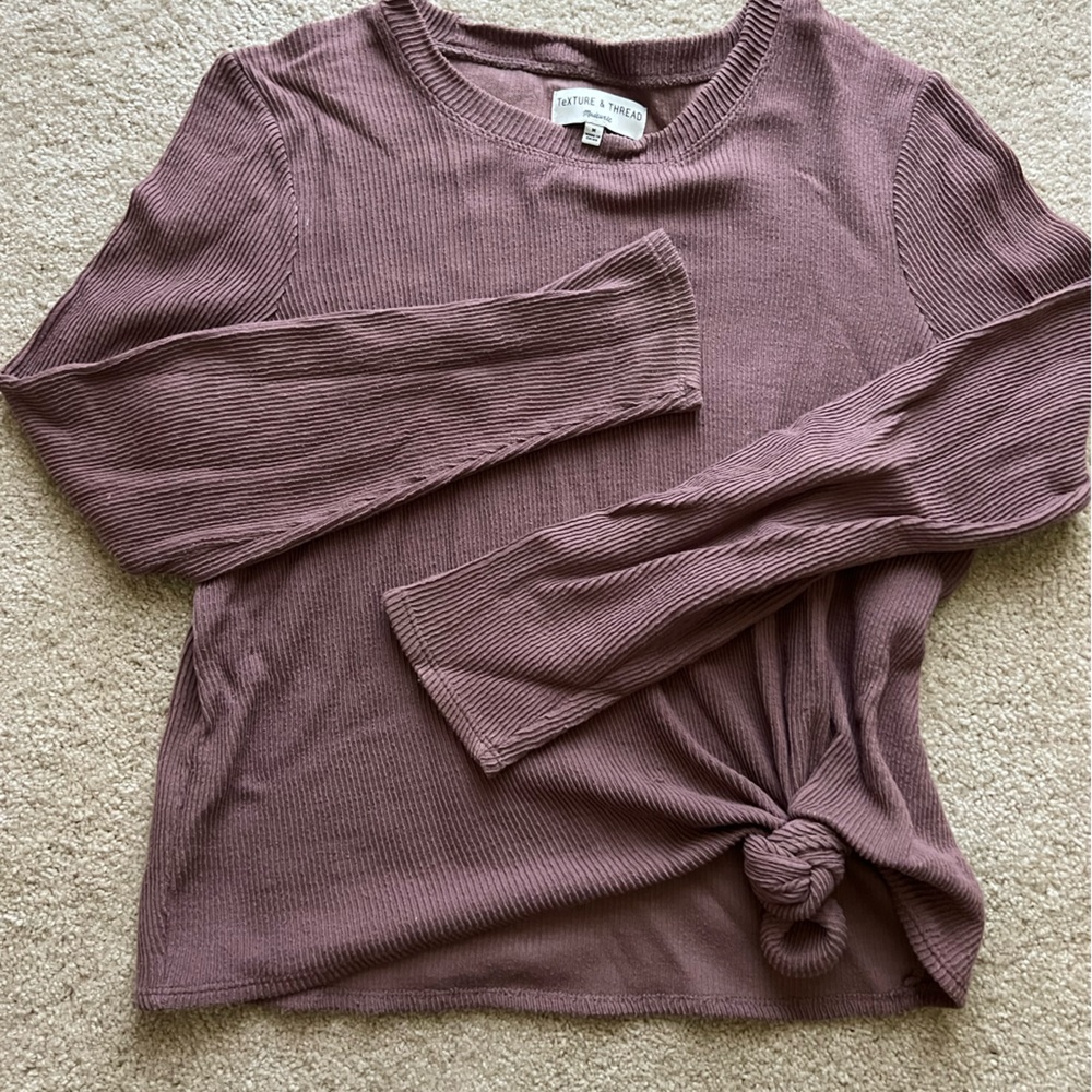 Madewell texture & thread longsleeve pink shirt size M